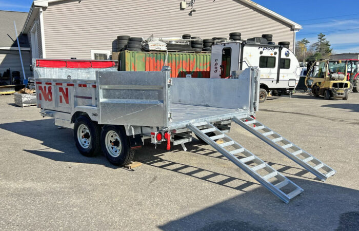 2024 N&N Trailers 7x14 14K Galvanized Hydraulic Dump w/Ramps, 2-Way Spreader Gate, Tarp Kit - Image 8