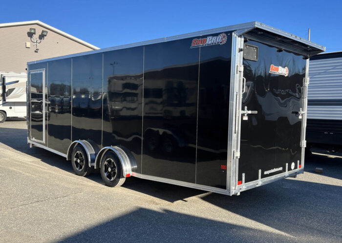 2024 Sno Pro 7.5x22 Aluminum 4-Place Drive In/Out w/Extra Height, Mats & Guides, Canopy - Image 9