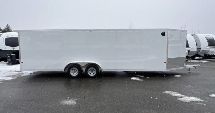 2024 E-Z Hauler 7x24 Aluminum 4-Place Drive In/Out w/Tapered Ramps, Rear Canopy - Image 7